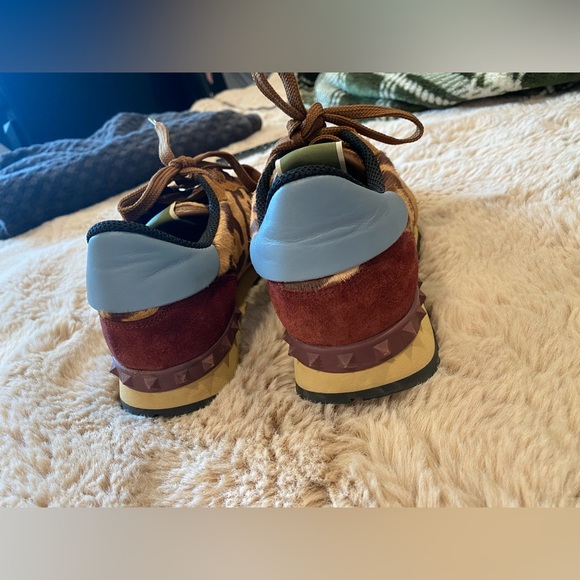 Valentino rock stud leopard print sneakers size 7 Eu 37 1/2 - Picture 8 of 16